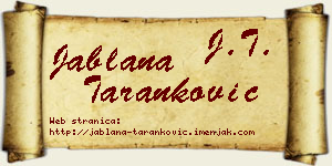 Jablana Taranković vizit kartica